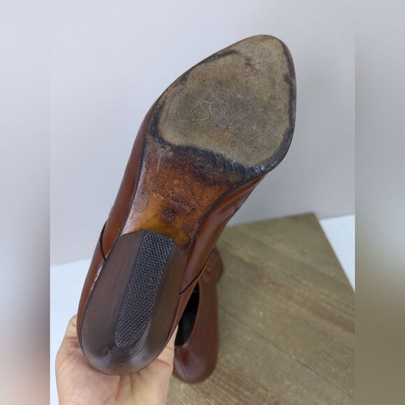 Vintage Bassoto Italy Leather Triple-Buckle Shoes – Size EU 40 (US 9) – Brown - Picture 9 of 12